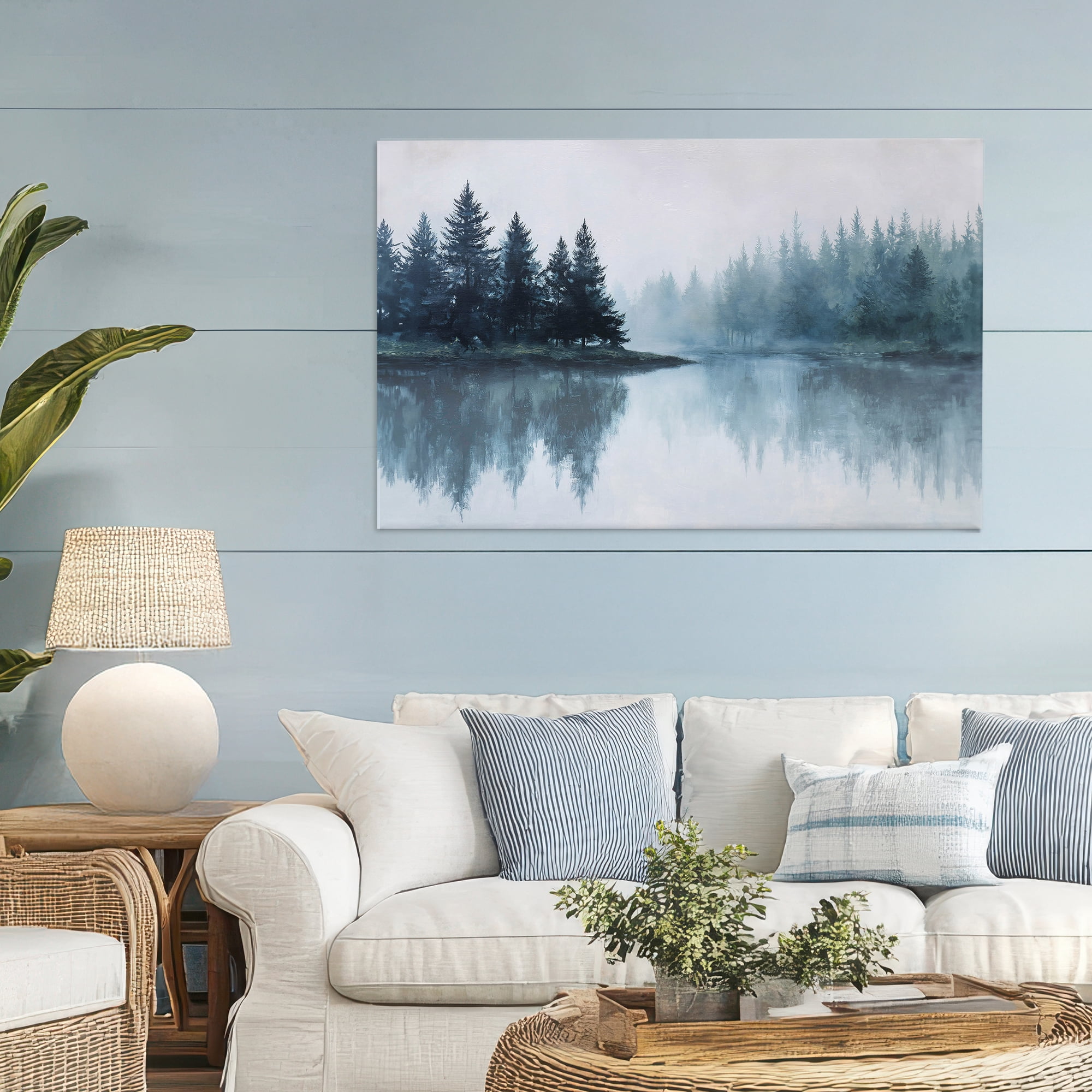 Stupell Industries Indigo Tree Reflections Canvas Wall Art, design by Jacky Ngan