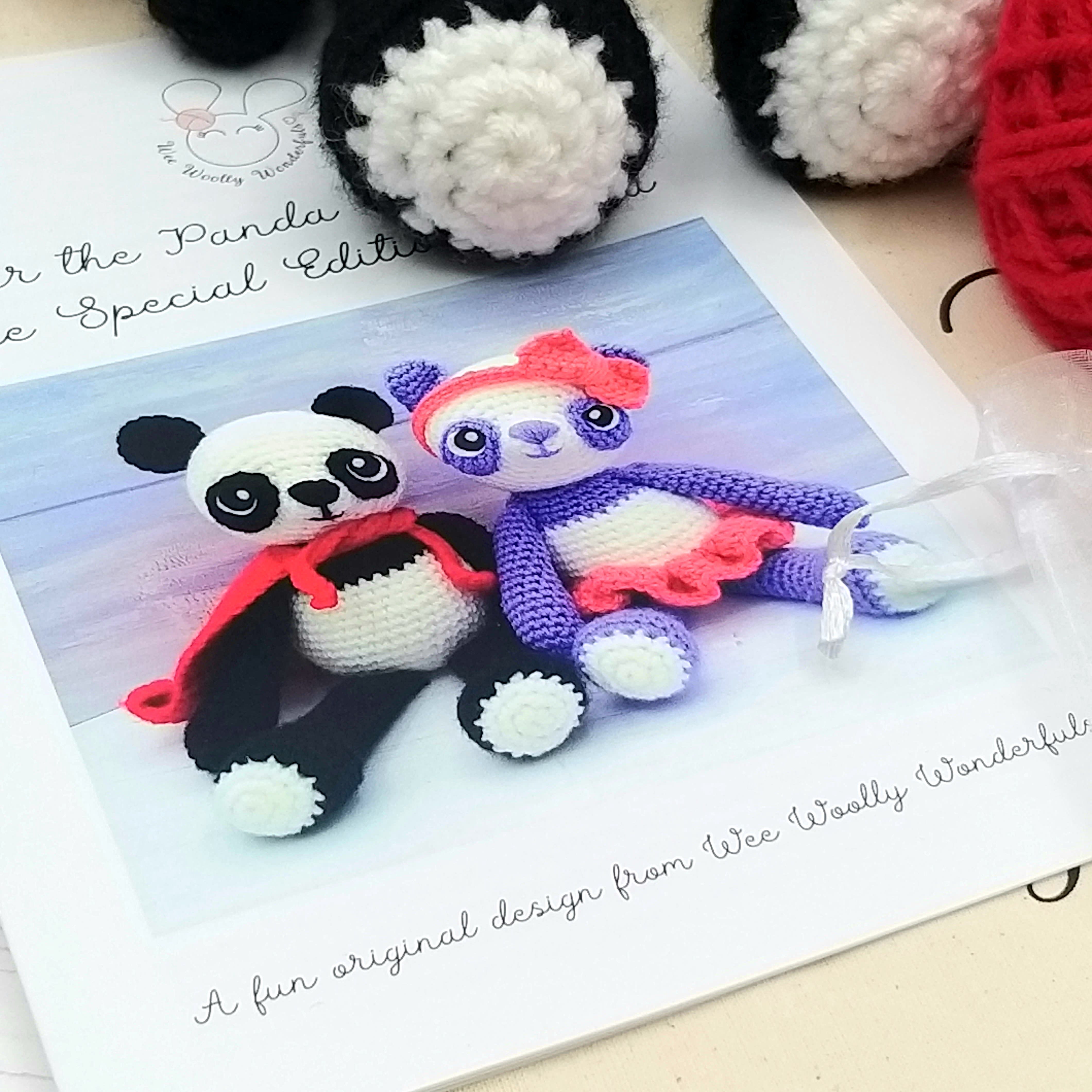 Crochet Kit Panda Luxury Crochet Craft DIY Kit (Peter the Black and White Panda)