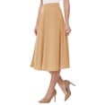 thumbnail image 2 of Women's Casual High Waist A-Line Midi Skirt for Work and Everyday Wear, 2 of 6