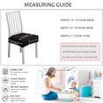 thumbnail image 2 of BOGUANG Elastic Chair Cover, T-shaped Pattern Dining Chair Covers (6 pieces - White), 2 of 7