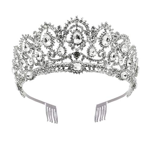 10x Crystal Plastic Sliver Crown Headband Headwear Accessories for Doll Gift 