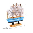 thumbnail image 2 of WORGEOUS  Model Pirate Ship Desktop Decor Creative Sailboat Decoration, 2 of 8