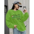 thumbnail image 3 of KimSoong Women Christmas Oversized Sweatshirt Merry Christmas Lights Graphic Sweater Crew Neck Long Sleeve Holiday Family Vacation Tops, 3 of 5