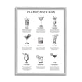 thumbnail image 4 of Stupell Industries Classic Cocktails Mixed Drinks Kitchen Bar Sign Chart Graphic Art Gray Framed Art Print Wall Art, Design by Lettered and Lined, 4 of 5