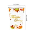 thumbnail image 3 of 10 Pcs Thanksgiving Disposable Paper Cups, Pumpkin Maple Leaf Printed Fall Table Drinkware for Holiday Dinner Party Gathering Festive Table Decor, 3 of 6
