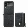 thumbnail image 4 of Galaxy Z Flip 4 Wallet Case with Card Holder【2 in 1 Detachable】【 Zipper Wallet】, Slim Fit Retro PU Leather Protective Flip Phone Cover for Samsung Galaxy Z Flip 4 5G 2022, 4 of 7