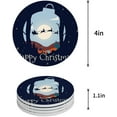thumbnail image 1 of FMSHPON Merry Christmas Santa Claus Set of 8 Round Coaster for Drinks, Absorbent Ceramic Stone Coasters Cup Mat with Cork Base for Home Kitchen Room Coffee Table Bar Decor, 1 of 4