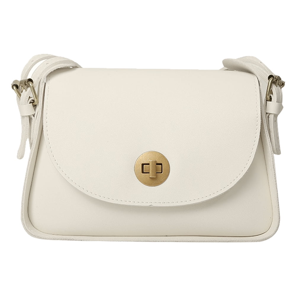 Genuine Leather Shoulder Bag Small Crossbody Handbags for Women Ladies Purse,White,White，G30899