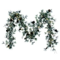 Vickerman 9' Dakota Artificial Christmas Garland, Warm White Dura-lit LED Mini Lights