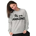 thumbnail image 4 of You Amazing Inspiring Motivated Women Plus Size Crewneck Sweatshirt Brisco Brands 5X, 4 of 5