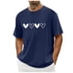 thumbnail image 1 of Tops para hombre, blusas y camisas de cuello redondo y manga corta para hombre. Camiseta/camisa informal de cuello redondo y manga corta con estampado de corazones para hombre. Tops de poliéster para, 1 of 4