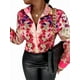thumbnail image 3 of Blusas para Mujer, con Botones, Estilo Informal, de Negocios, de Larga, Elegantes y Sexys. Estampado Rosa XL, 3 of 9