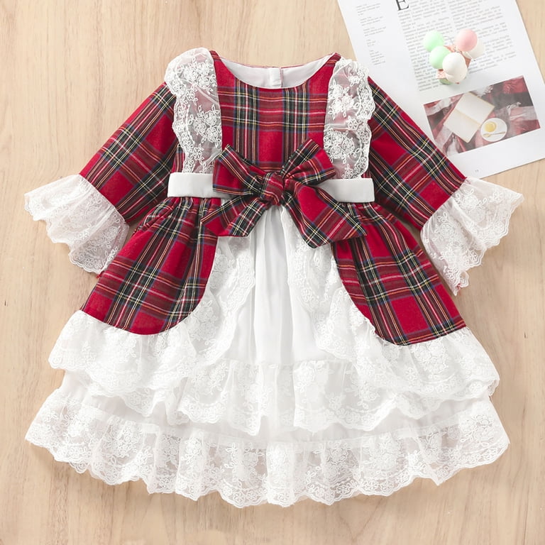 Gubotare Baby Girl Christmas Dress Toddler Kids Baby Girl Christmas Dress  Long Sleeve Smocked Embroidered Velvet Dresses Winter Clothes Size 12 18  Months(Red,12-18 Months) - Walmart.com