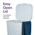 thumbnail image 6 of Superio Large Cut Out Handles Laundry Hamper, White Smoke, 6 of 8