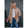thumbnail image 3 of Harlem Lightweight Shacket - Taupe, 3 of 5