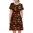 thumbnail image 1 of Balery Animal Vestidos sueltos de manga corta para mujer, vestidos de verano 2025, vestidos casuales de corte A con vuelo., 1 of 6