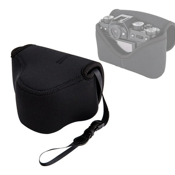 JJC OC-F1BK Ultra Light Neoprene Camera Case for Fuji X-T100 X-T30 X-T20 X-T10  18mm Lens/ 35mm Lens/15-45mm Lens, Pouch Bag for Olympus E-PL8 E-M10 II  14-42mm Lens, SP-820UZ SP-810UZ Water Resistant