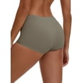 thumbnail image 3 of INSPIRE CHIC Women's High Waist Seamless Boyshorts Elastic Waistband Ice Silk Breathable Comfy Shorts S Brown, 3 of 4