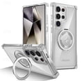 thumbnail image 1 of Phone Case For Samsung Galaxy S24 S23 S22 + Plus Ultra Back Cover Ring Holder Transparent Magnetic Retro Tpu, 1 of 5