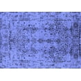 thumbnail image 1 of Ahgly Company Machine Washable Indoor Rectangle Oriental Blue Industrial Area Rugs, 2' x 5', 1 of 4