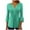 Green-05, variant on Mittory Tunic Tops for Women Trendy Boho Button V Neck Tshirt Soild Print Tunic Shirts 3/4 Bell Sleeve Shirts