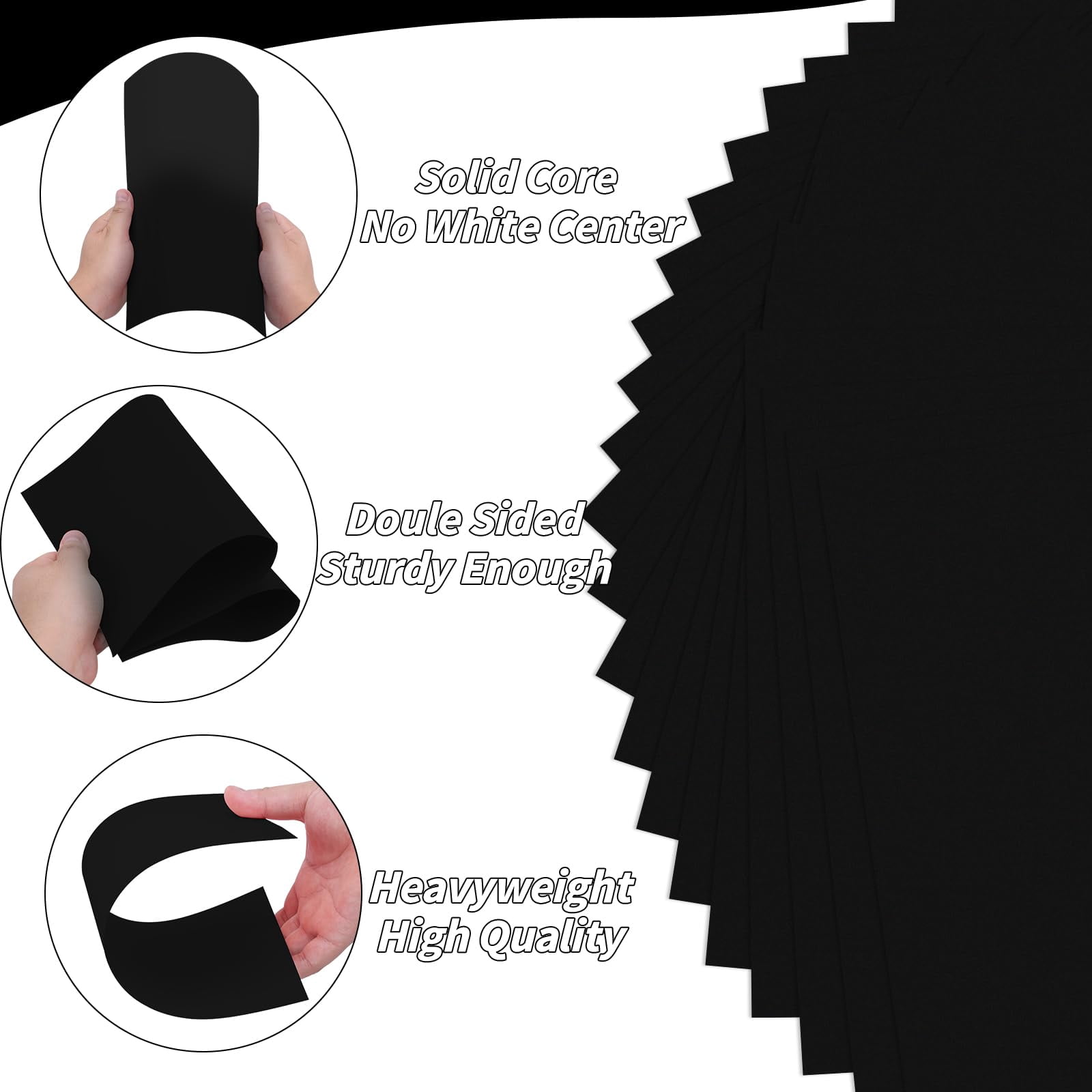 100 Sheets Black Card Stock 8.5 X 11in 250gsm 92lb Cardstock Construction Paper Heavy Weight Printer For Invitations  Stationery Printing Scrapbooking Crafts Diy Cards
