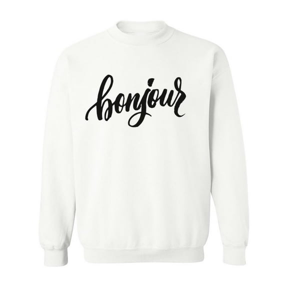 Bonjour! Design Sweatshirt Men -Image by Shutterstock, Male XX-Large