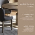 thumbnail image 2 of Maven Lane Mila Contemporary Large Round Circle Wooden Pedestal Dining Table for Modern Kitchen, Bistro, or Card Table in Refined Grey Finish, 2 of 5