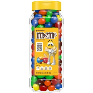 M&M’s Peanut Milk Chocolate Resealable Bulk Candy Jar - 23 oz