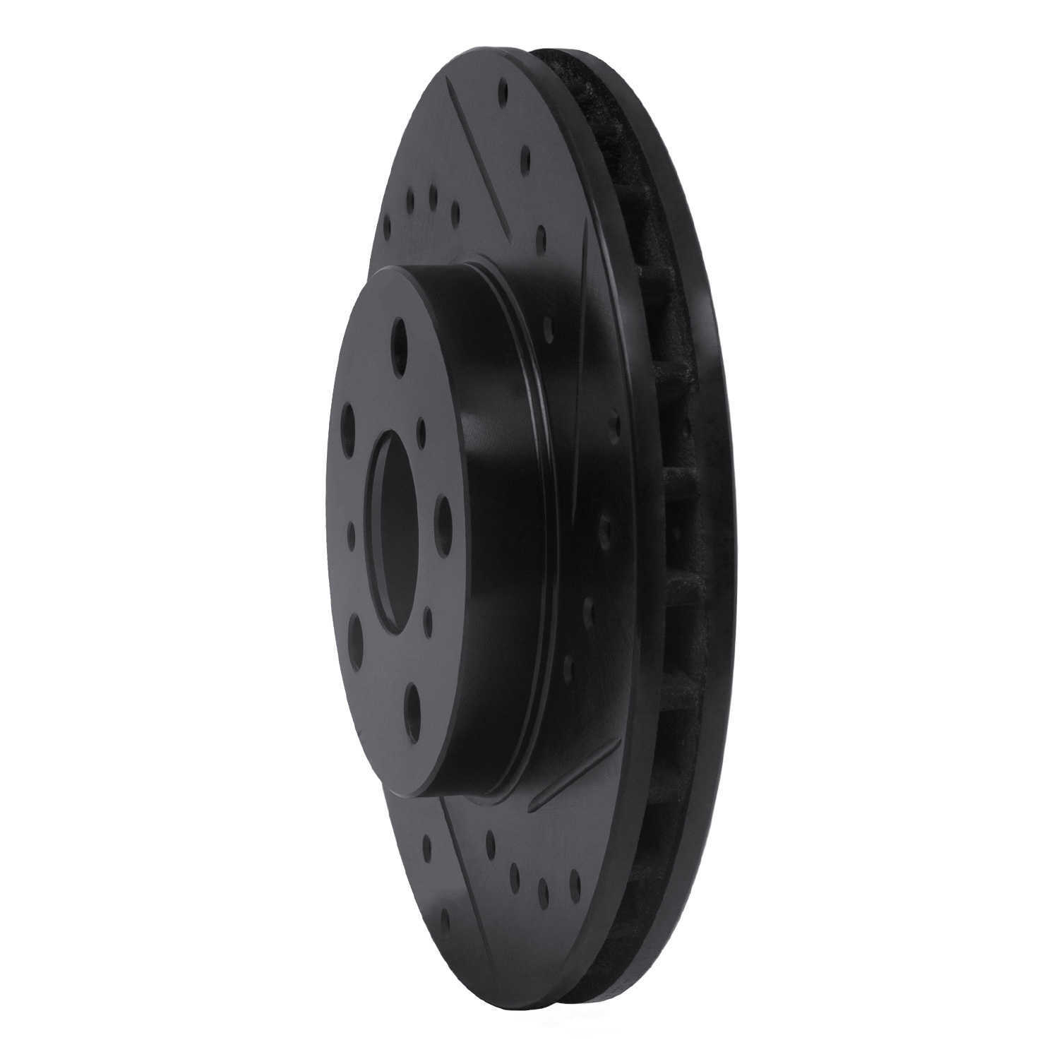 Dynamic Friction Company 633-76036R DFC Brake Rotor - Drilled And Slotted - Black