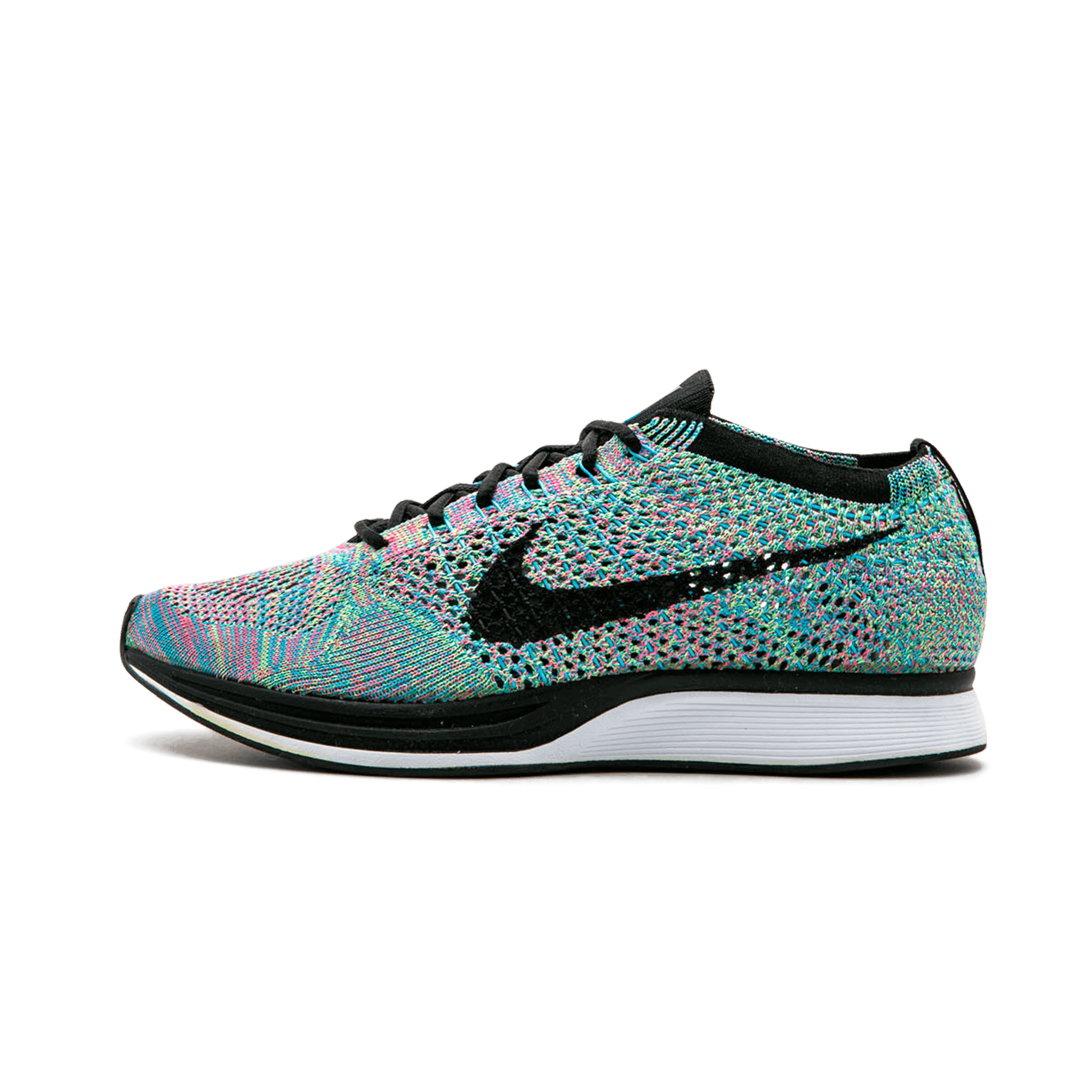 NIKE MENS Flyknit Racer "Multi-Color 2.0" 526628 304 from Stadium Goods