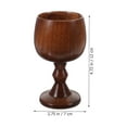 thumbnail image 5 of WORGEOUS Vintage Handmade Wooden Wine Goblet Water Cup, 5 of 8