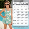 thumbnail image 5 of DISNIMO Floral Printed Girl One Piece Swimsuits U Neck Swim Dress Sleeveless Soft Stretch Swimwear with Skirt Hawaiian Summer Bathing Suit for Kids Girls, 5 of 8