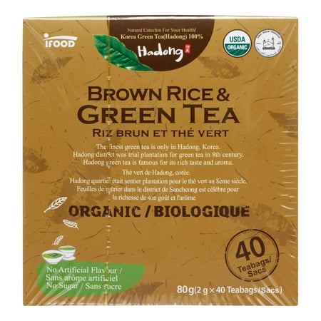 Hadong riz brun biologique et le thé vert, 20 Ct