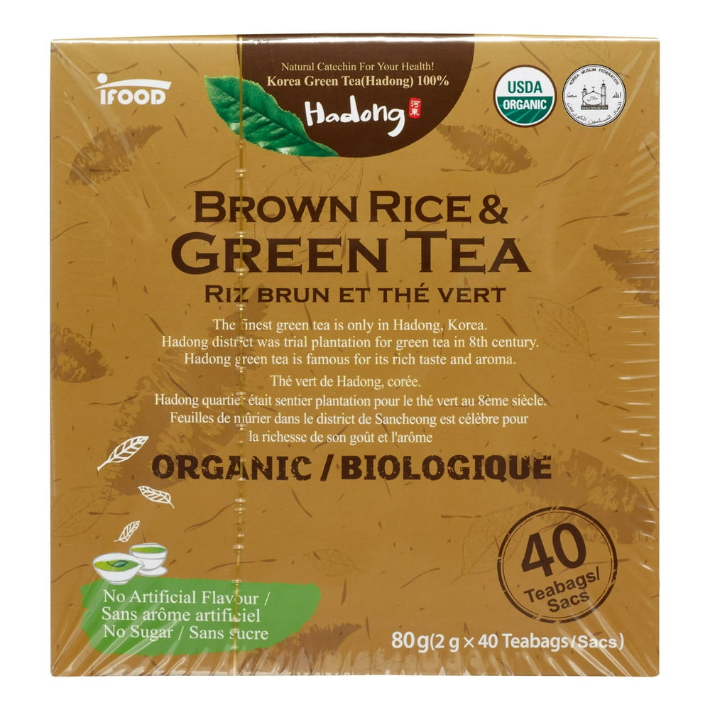 Hadong Organic Brown Rice & Green Tea, 20 Ct