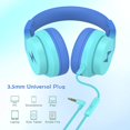 thumbnail image 5 of Candy Bila Auriculares para niños, Auriculares con cable para niños con micrófono, Limitador de volumen de 85/94 dB para niñas y niños, Auriculares plegables para aprendizaje y entretenimiento, 5 of 5
