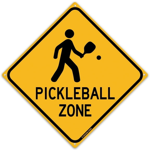 Pickleball Zone 12" x 12" Tin Road Sign