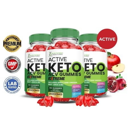 (3 Pack) Active Keto Extreme ACV Gummies 2000mg Dietary Supplement 180 Gummys
