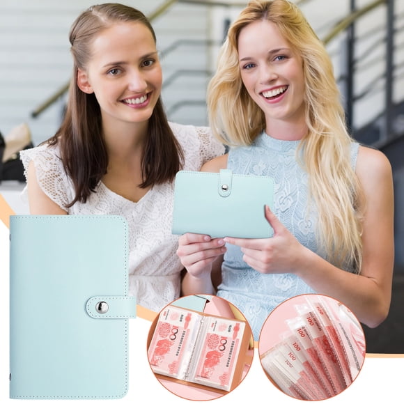 Amzcrzy Savings Book A6 Commemorative Banknote Storage Book Cash Saving Book Coin Clipper Money Album Large Capacity Accounting Book Travel Essentials Passport Holder for Travel Passport Holder