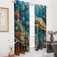 thumbnail image 2 of Blackout Curtains for Bedroom Ocean World Turtle Full Room Darkening Grommet Curtains for Living Room,Thermal Insulated Ombre Drapes, 2 of 7