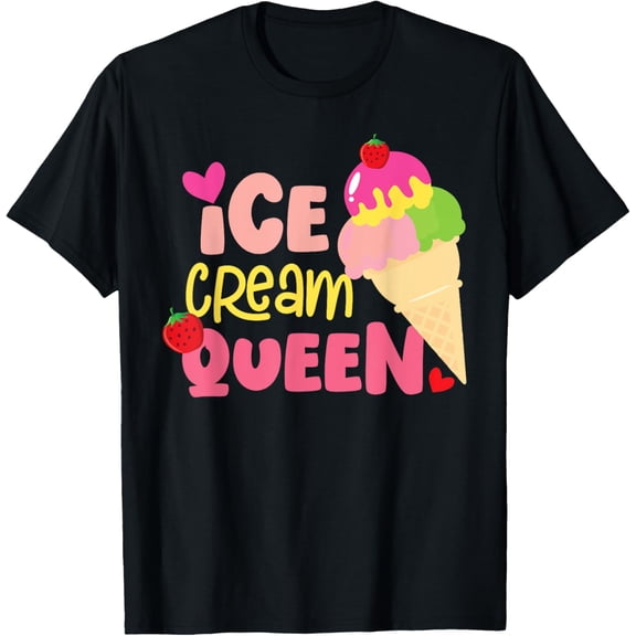Playful Comfort Tee - Cute Ice Cream Cone Design For Girls And Women T-Shirt
