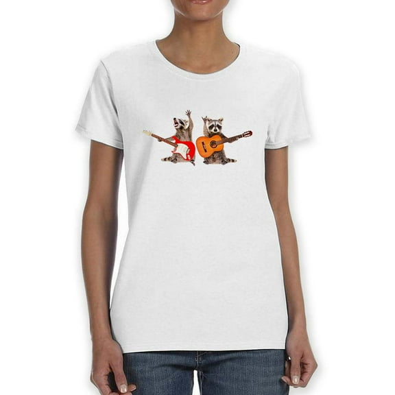 Rocking Raccoons T-Shirt Women -Image by Shutterstock, Female 3X-Large