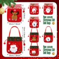 thumbnail image 2 of 12 Bolsas de Regalo Navideñas con Muñecas para Dulces y Recuerdos de Fiesta Bolsas de Tela Reutilizables con Cordón con Diseño de Oso, Papá Noel y Muñeco de Nieve Envoltorio de Navidad, 2 of 3