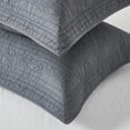 thumbnail image 5 of 100% Cotton Quilted Euro Sham Covers, 2 Pack Cotton 26'' x 26'' Pillow Covers, Soft and Breathable Euro Shams, Square Pillow Shams, Dark Grey, 5 of 7