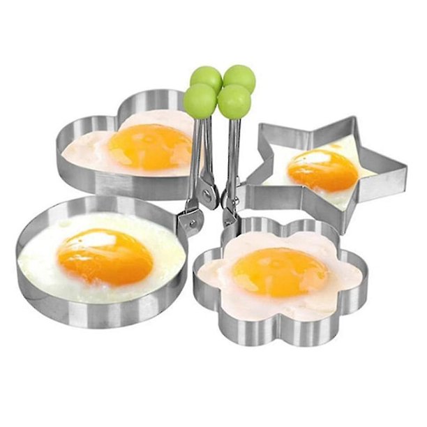 Anillo para huevos, forma de huevo frito para sartén, antiadherente de acero inoxidable