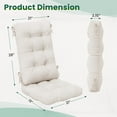 thumbnail image 4 of SERWALL Outdoor Rocking Chair & Adirondack Cushion Set of 4, Non Skid Slip and Watreproof,for Outdoor and Indoor,Beige, 4 of 6