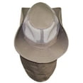thumbnail image 4 of Tropic Hats Summer Wide Brim Mesh Safari/Outback W/Neck Flap & Snap Up Sides - Tan XXXL, 4 of 5