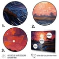 thumbnail image 3 of Designart "Sunset Horizon Painting I" Landscapes Floater Framed Canvas Wall Art, 3 of 7