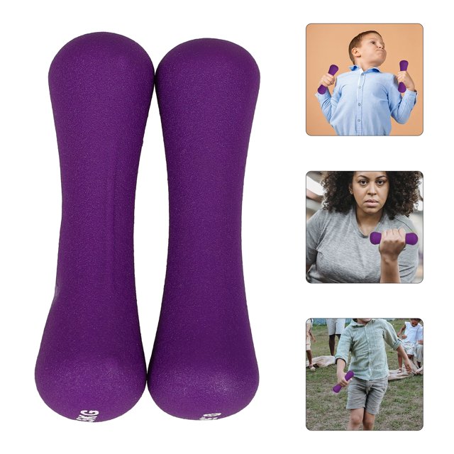Minkissy 2 Pcs Haltère Ergonomique Violet PVC Tonification des Bras pour Usage Domestique
