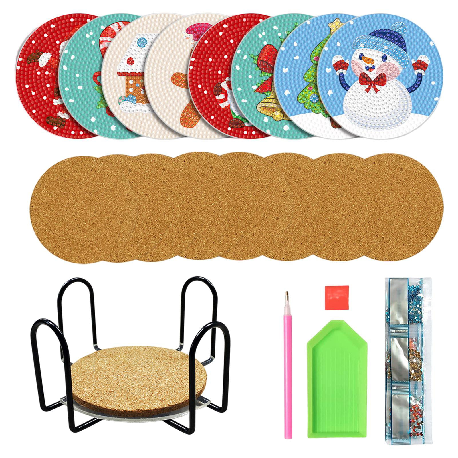 Diamond Paingting Coasters - Painting Coaster Dot Kit With Holder Diy Mala  Coaster Kit For Beginner Adult Craft Supplies - Temu